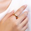 Fashion Cool Ring Golden Smooth Minimalist