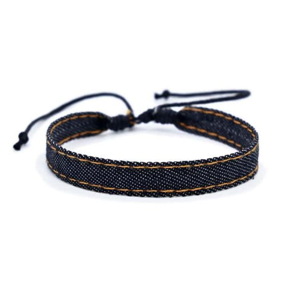 National Style Denim Fabric Bracelet Carrying Strap