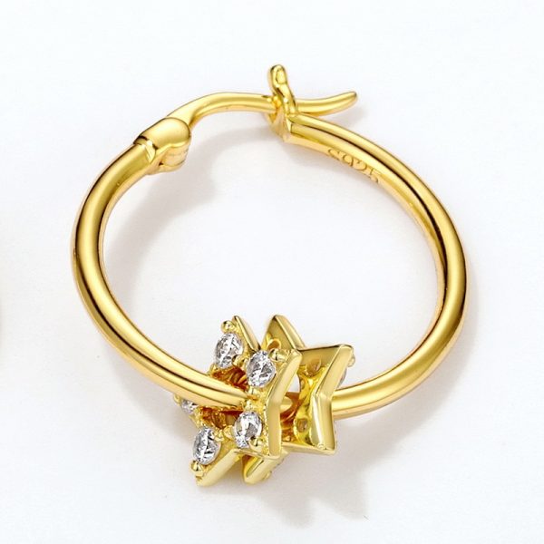 New Trendy Temperament Women's Cross Circle Earrings
