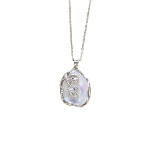 Baroque Pendant Freshwater Pearl Necklace Clavicle Chain