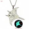 Ocean Wind Luminous Manta Ray Necklace Luminous Beach Accessories