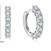 S925 Sterling Silver Circle Full Diamond Earrings Women's European And American Fashion