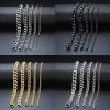 Gold Cuban Link Chain Six-sided Bracelet