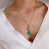 Classic Princess Pendant Stud Earrings Jewelry Set