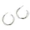Geometric wave circle earrings