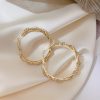 S925 Silver Needle European And American Micro-inlaid Zircon Circle Earrings