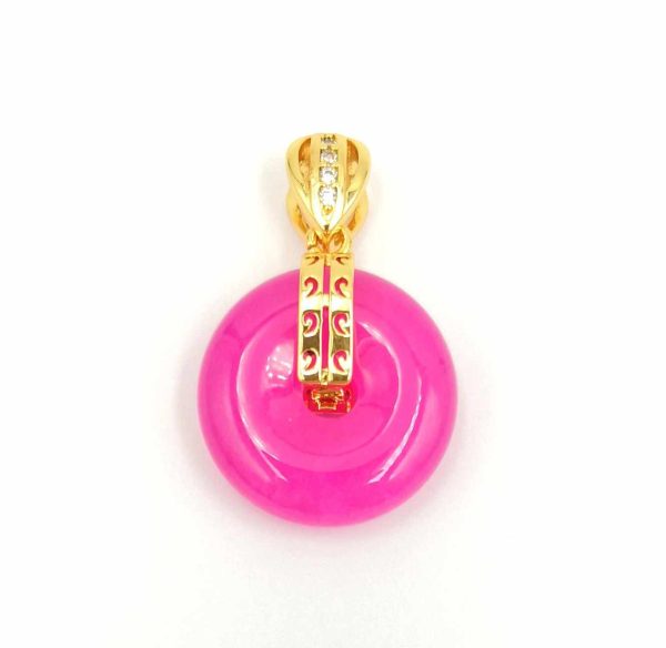 Vacuum Electroplating Emerald Green Dry Green Jade Pendant