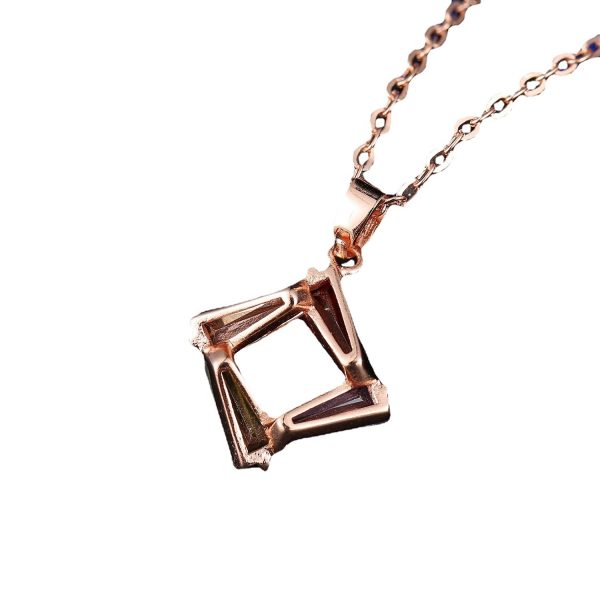 Copper-plated Gold Jewelry Necklace Ear Stud Two-piece Set