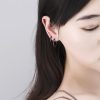 S925 Sterling Silver Solid Circle Earrings For Men And Women