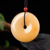 Jinsi Jade Peace Buckle Safe Gobi Jade Topaz Men's And Women's Necklace