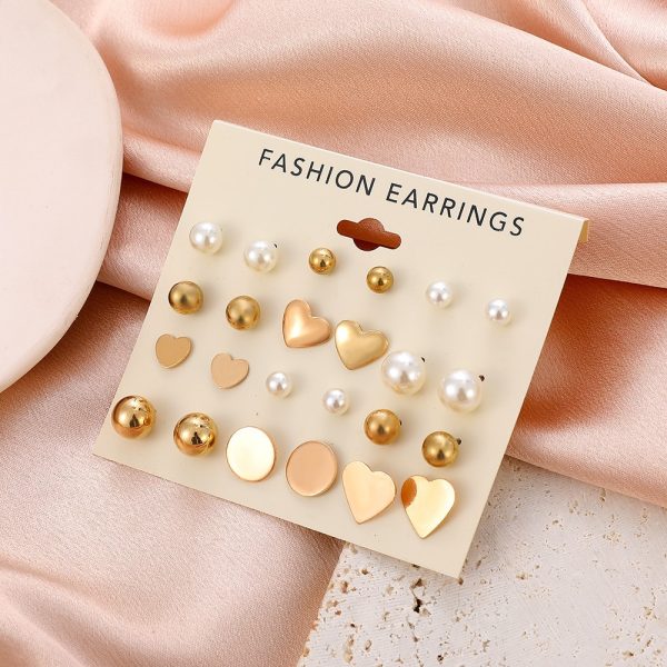 6643fca3-d228-42ae-aa25-4247b87a7e9d.jpg Simple Love Pearl Earrings Set Fashion Creative