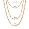 Exaggerated street shot thick plaid chain jewelry, light luxury set diamond multi-layer detachable necklace