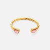 18K Real Gold Plated Titanium Steel INS Fashion Exquisite Zircon Opening Bracelet