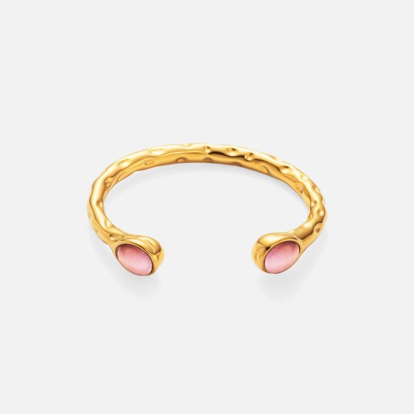 18K Real Gold Plated Titanium Steel INS Fashion Exquisite Zircon Opening Bracelet