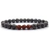 Glitter stone volcanic stone bracelet