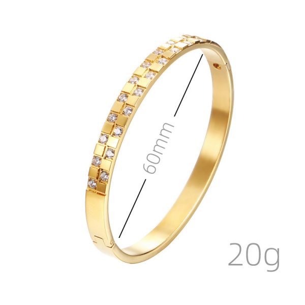 Non-fading Ornament Women's Electroplated Gold Titanium Steel Bracelet