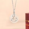 Sterling Silver Snake Couple Necklace New Chinese Style