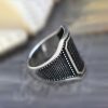 Copper Inlaid Zircon Ring European And American