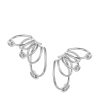 18K Gold Plating Brass Multi-Circle Line Non-pierced Ear Bone Clip Fashion Personality Earrings