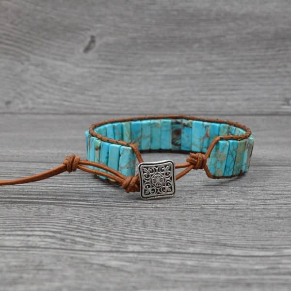 Natural stone beaded bracelet