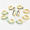 Zircon Earrings With Diamond Circle Ear Clip Women