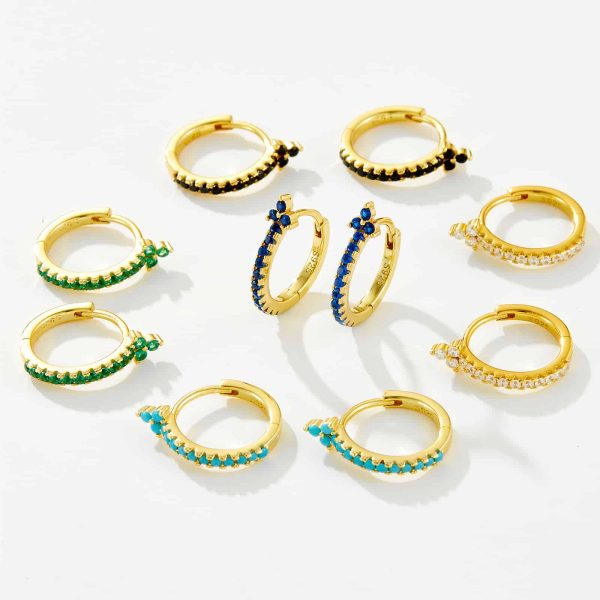Zircon Earrings With Diamond Circle Ear Clip Women