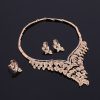 Crystal Necklace And Ear Jewelry Set Of Four Bridal Banquet Jewelry Set