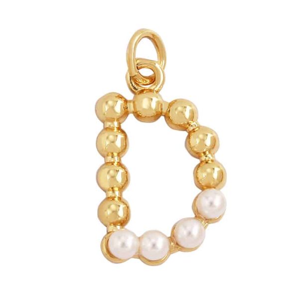 Popular Accessories Pearl Zircon Letter Pendant