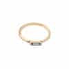 18K Gold White Zircon Ring Simple And Stylish Women