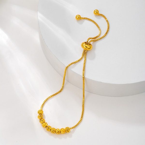 Fashion All-match Pull Bracelet 9 Lucky Beads Box Chain