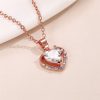 Ocean Heart Pendant Necklace Romantic Valentine's Day Gift