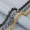 Retro Style Black Square Rivet Stainless Steel Men's Bracelet