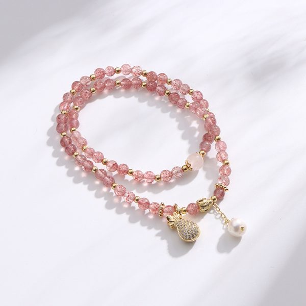 Strawberry Quartz Bracelet Money Drawing And Luck Changing