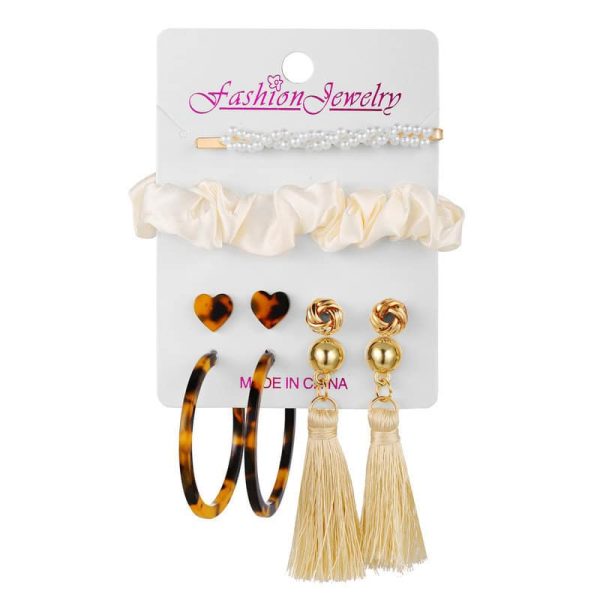Creative retro simple alloy earring set