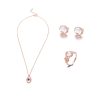 Dazzling gemstone trend jewelry set Fashion Europe and new necklace earrings ring set