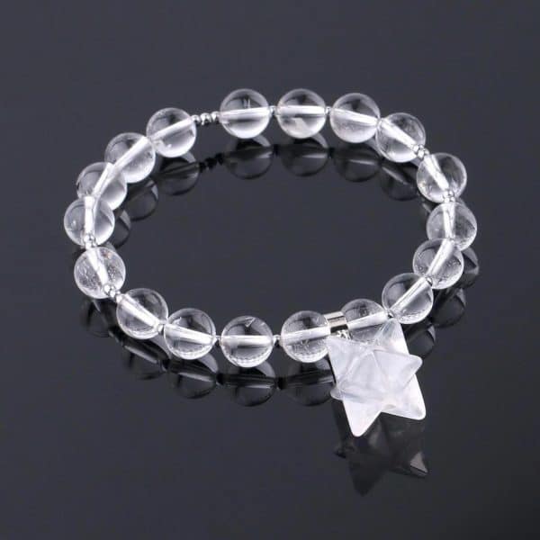 Stone Merkaba Round Bead Bracelet