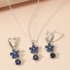 European And American Fashion Necklace Women's Gemstone Clavicle Chain Jewelry Set