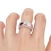 Couple Couple Rings Simple Zircon Three-piece Set