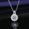Titanium Steel Moissanite Necklace With Women's Lace Pendant