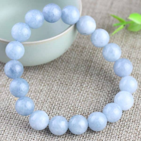 Aquamarine Chalcedony Bracelet Stone Crystal