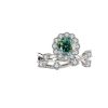 Moissanite Ring Women's Sterling Silver Platinum Niche