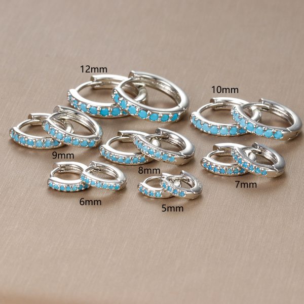 European And American Diamond Circle Ear Studs Personality Fashion