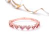 S925 Sterling Silver Ring Female Loving Heart Zircon