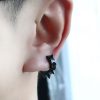 Stainless Steel Rivet Stud Earrings Circle Ear Clip