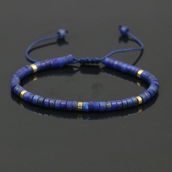 Hot-selling Lapis Spacer Beads Woven Bracelet