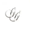 Silver Needle Big Circle Simple Bracelet Earrings High Sense