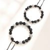 Black Agate Map Stone Men's And Women's Bracelet Niche High Sense