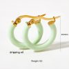 Ins Wind Circle Macaron Dripping Oil Ear Ring