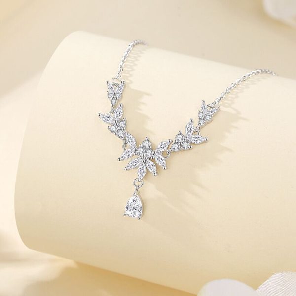 Autumn Summer New White Copper Romantic Wheat Necklace For Women