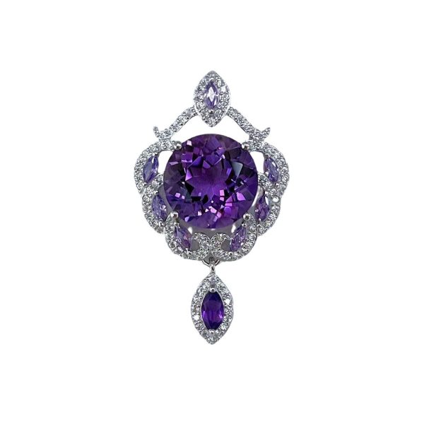 6a23fab6-7835-4647-b9a0-af9854a739f3.jpg Spring New S925 Silver Platinum-plated Inlaid Amethyst Pendant